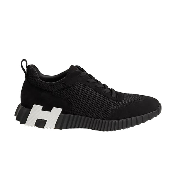 HERMES MEN BLACK WHITE BOUNCING SNEAKER