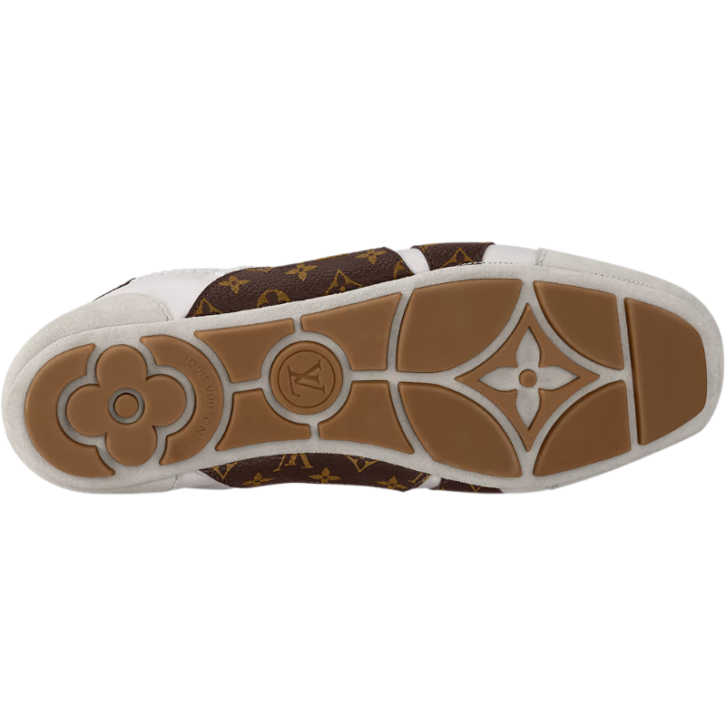 Louis Vuitton Sneaker LV Sneaker in White with Brown Monogram Logo
