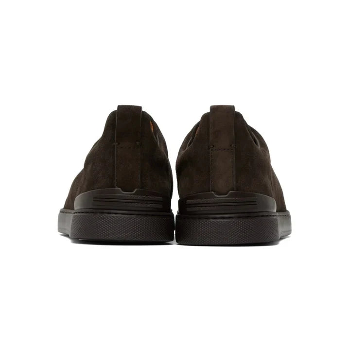 Zegna BROWN TRIPLE STITCH™ SECONDSKIN SNEAKERS