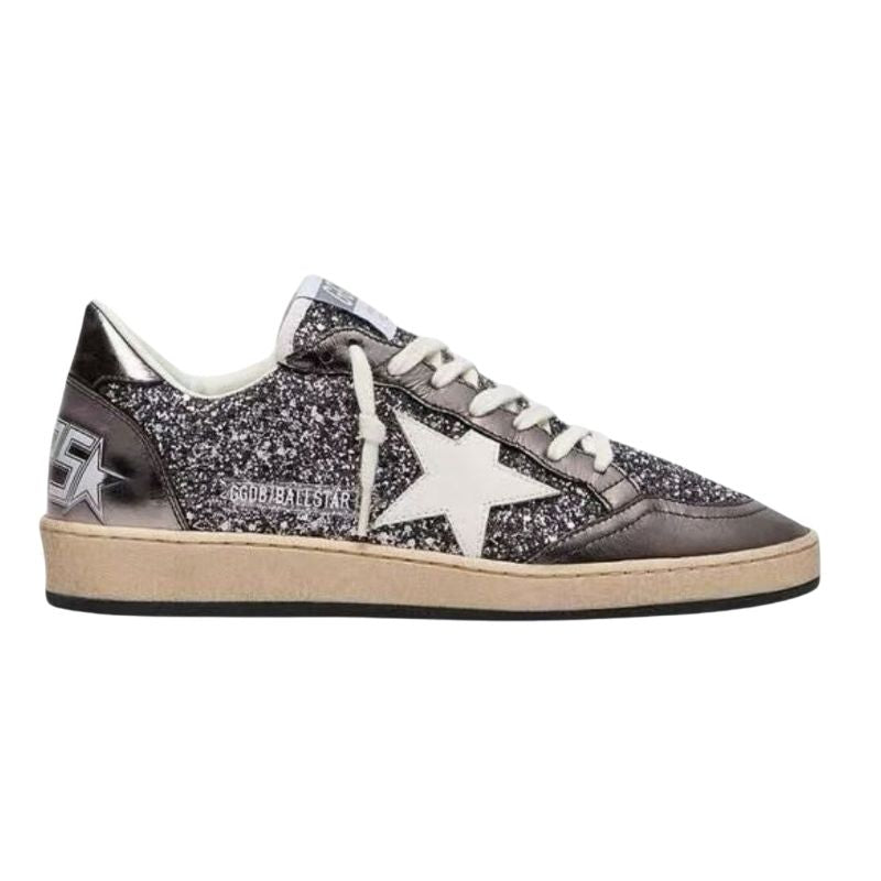 Golden Goose Ballstar silver glitter