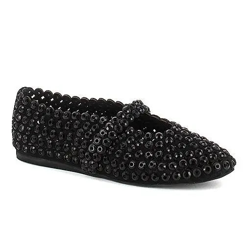 Alaïa Suede Black Ballet Flats