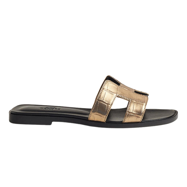 Hermes Oran sandal - Gold matulic