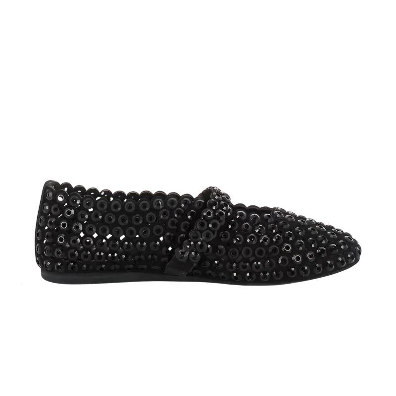 Alaïa Suede Black Ballet Flats