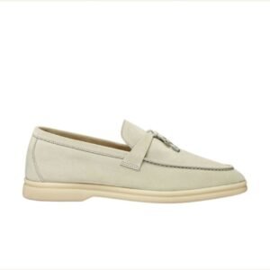 Loro piana Beige Suede Summer Walk Slip on Loafers