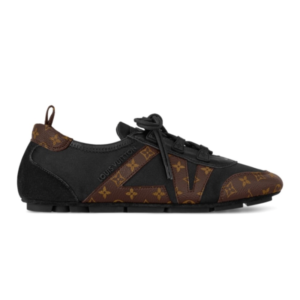 Louis Vuitton Sneakerina  Lace-Up Shoe in Black and Brown Monogram