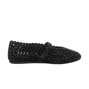 Alaïa Suede Black Ballet Flats
