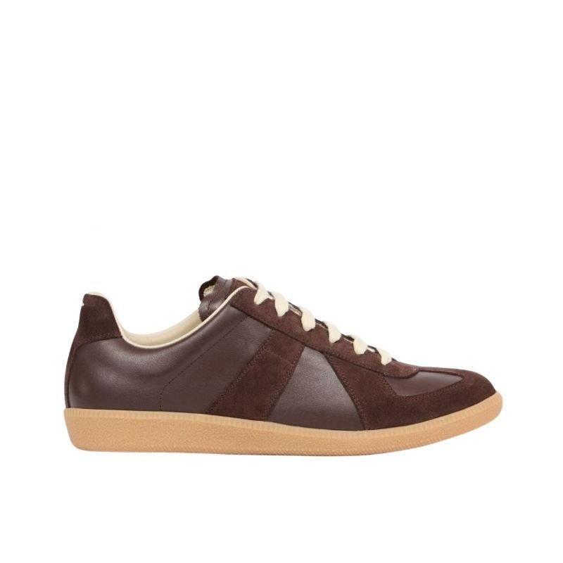 Maison Margiela Replica low-top leather brown sneakers