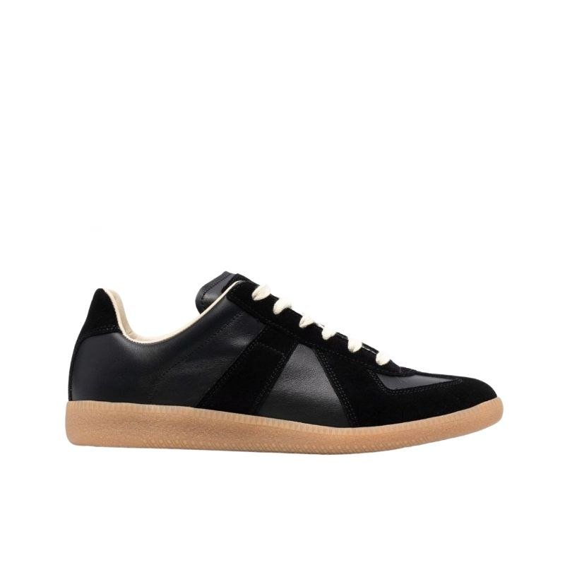 Maison Margiela Replica low-top leather black sneakers
