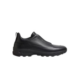 Zegna Leather Triple Stitch Monte Black