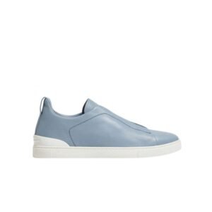 Zegna Blue Leather Sneakers